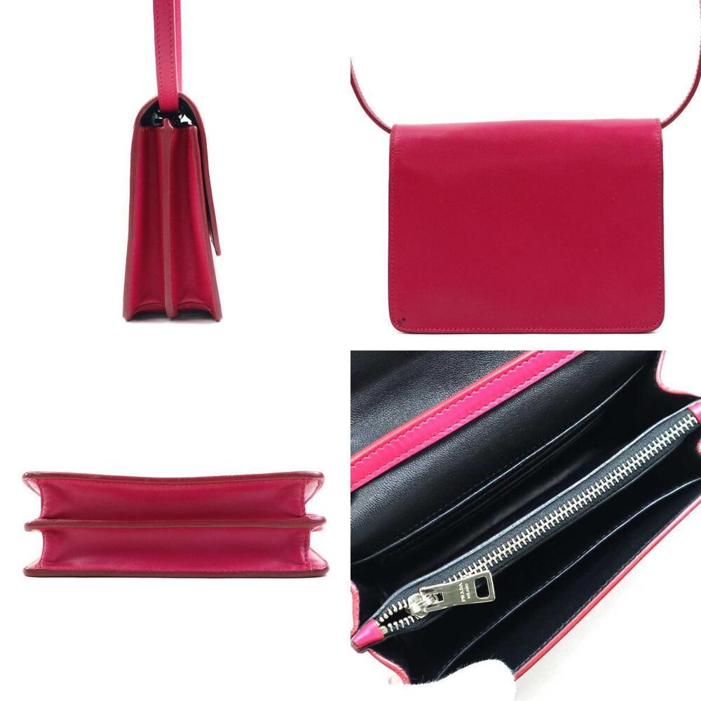 Prada Peonia leather Pink shoulder bag Pink